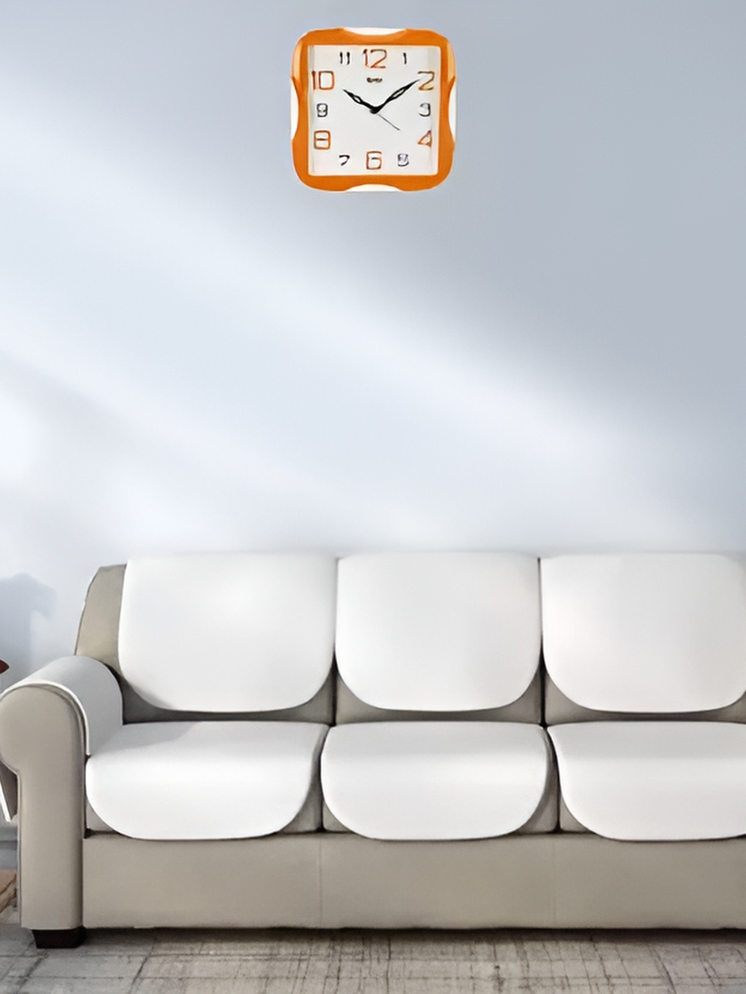 

Ajanta Orange Contemporary Square Wall Clock