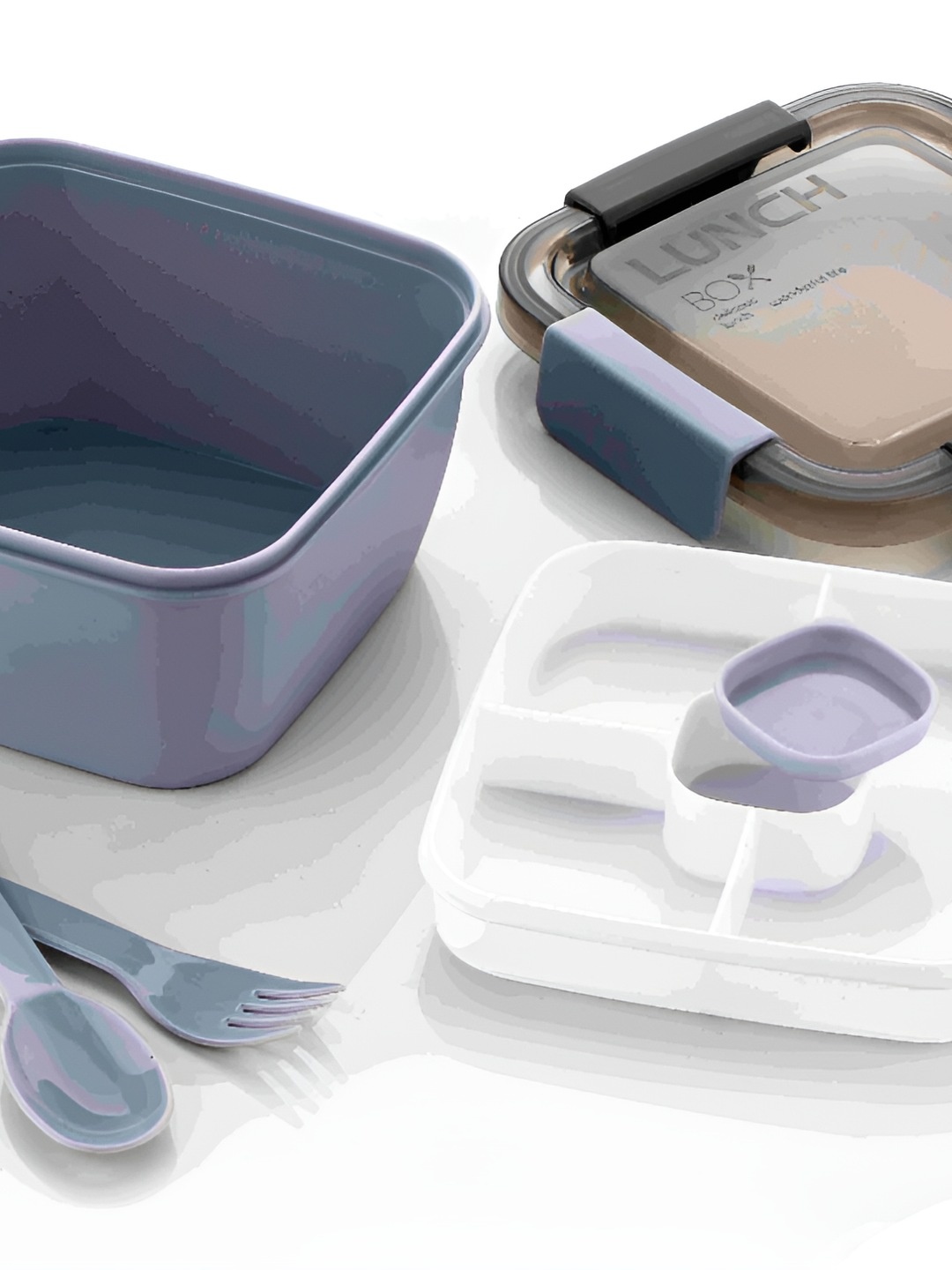 

OMORTEX Blue & Grey Plastic Lunch Box
