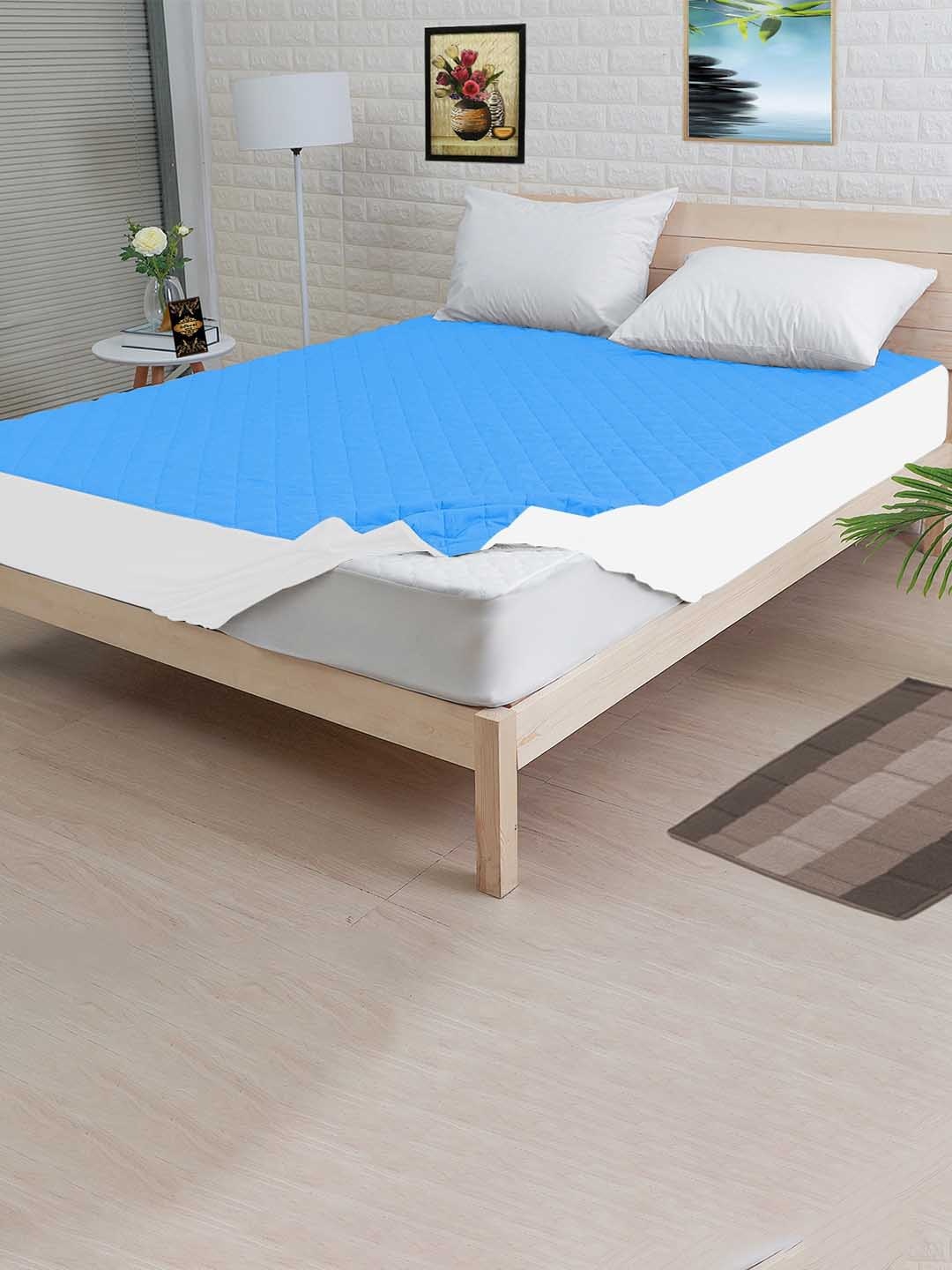 

Adbeni Blue Quilted MicroFiber 300 GSM Waterproof Mattress Protector