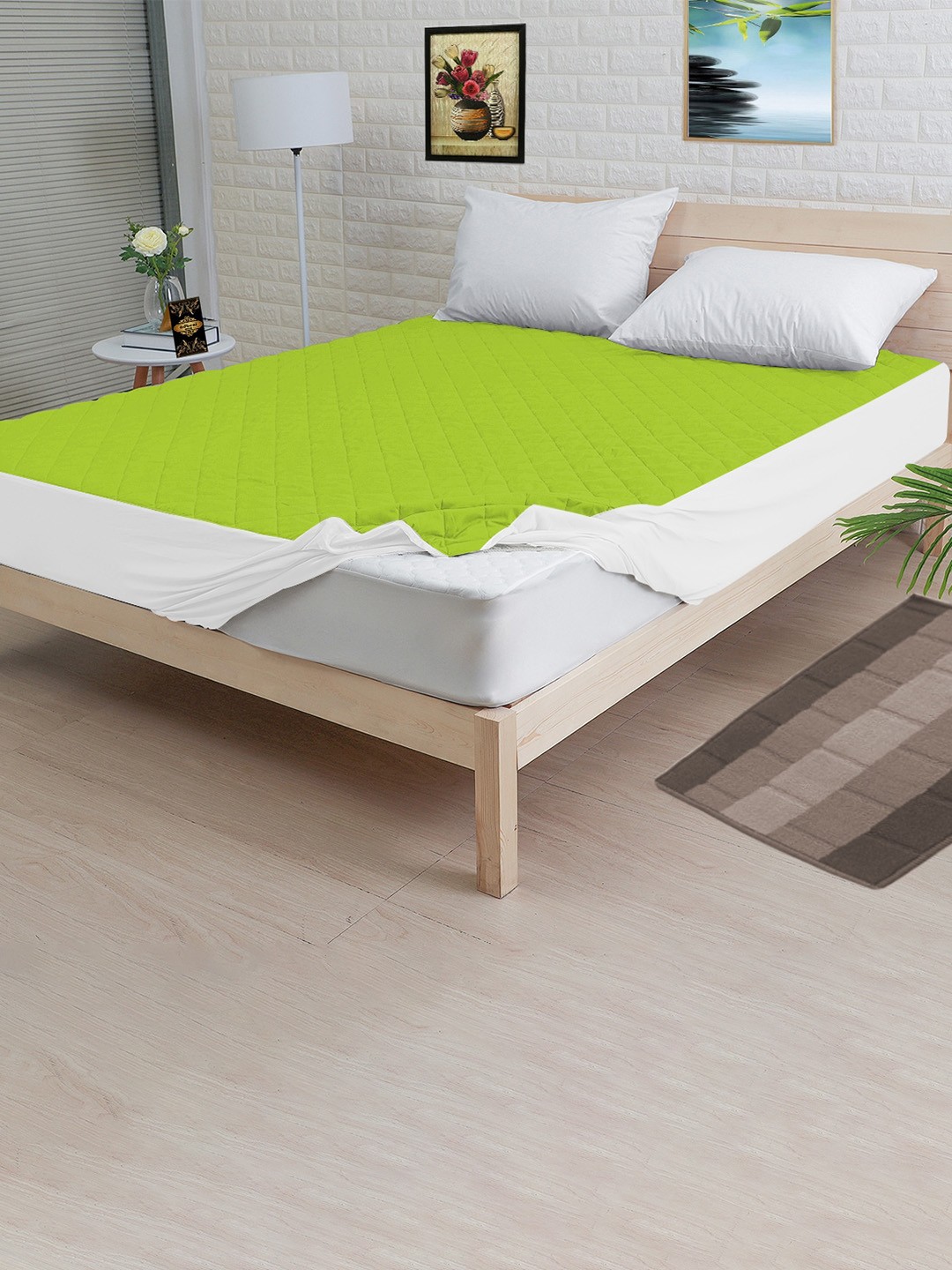 

Adbeni Green Quilted MicroFiber 300 GSM Waterproof Mattress Protector