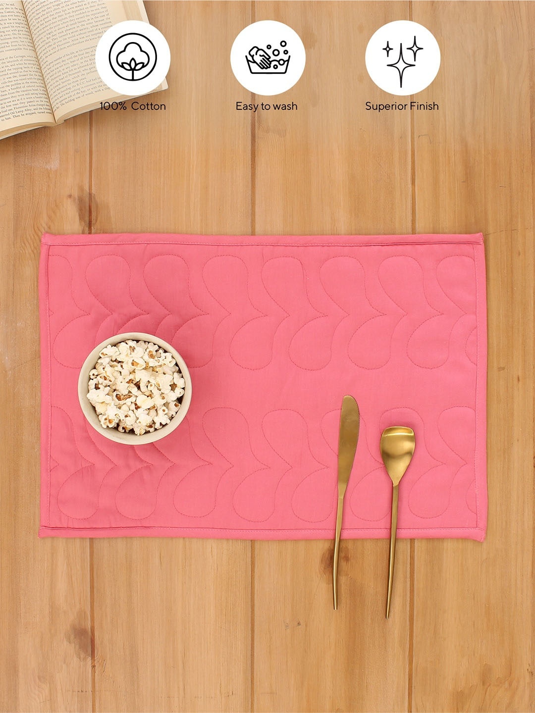 

House This Kaliveli Pink Pure Cotton Table Placemats