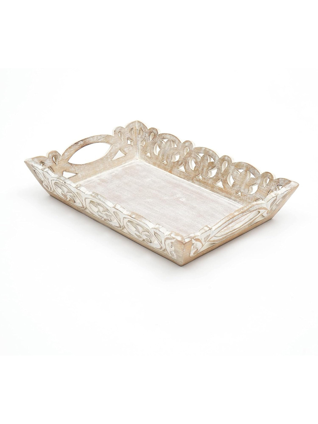 

Designer Library Beige Decorative Wooden Tray