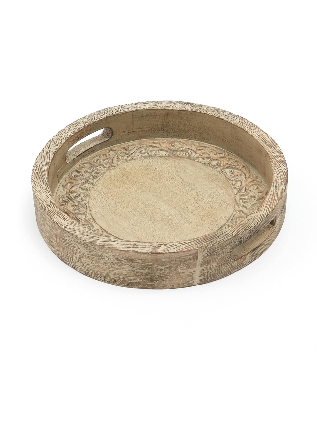 

Designer Library Taupe Wooden Anmol Decorative Tray