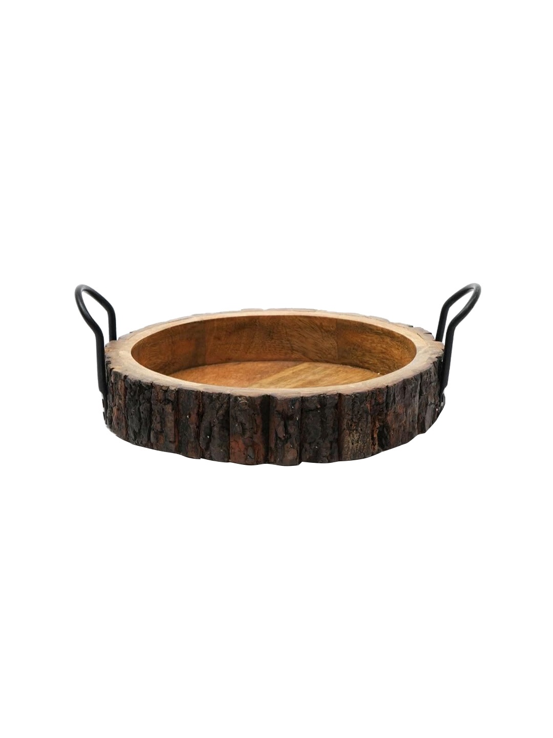 

Designer Library Brown Bark Mango Wood Serving Tray
