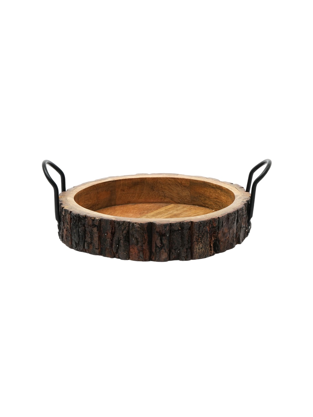 

Designer Library Brown Textured Wooden Tray
