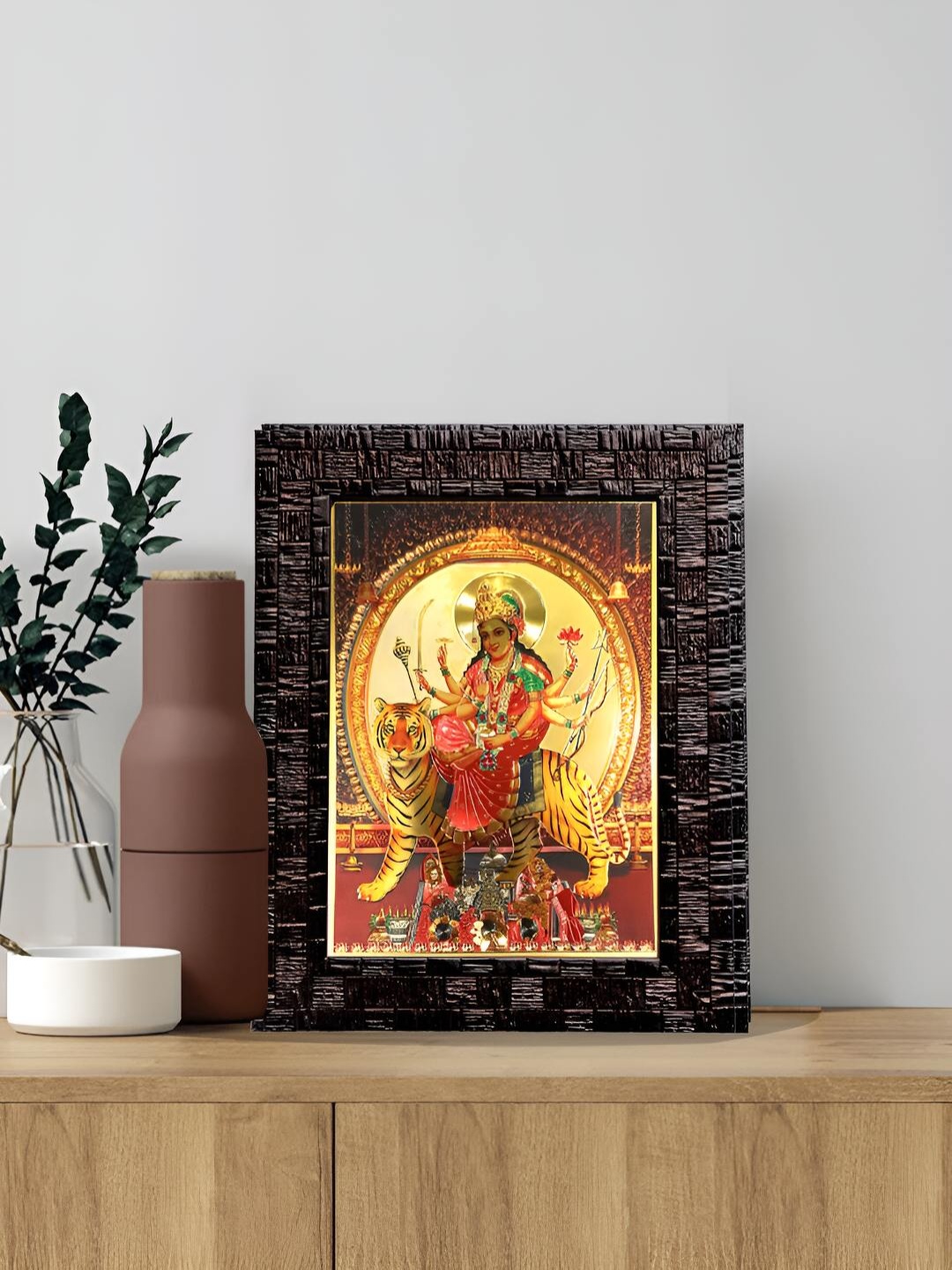 

Hawai Black & 24K Gold Plated Self Designed Wooden Rectangular Wall Photo Frame