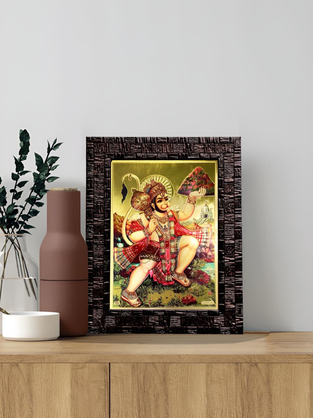 

Hawai Black & 24K Gold Plated Self Designed Wooden Rectangular Wall Photo Frame