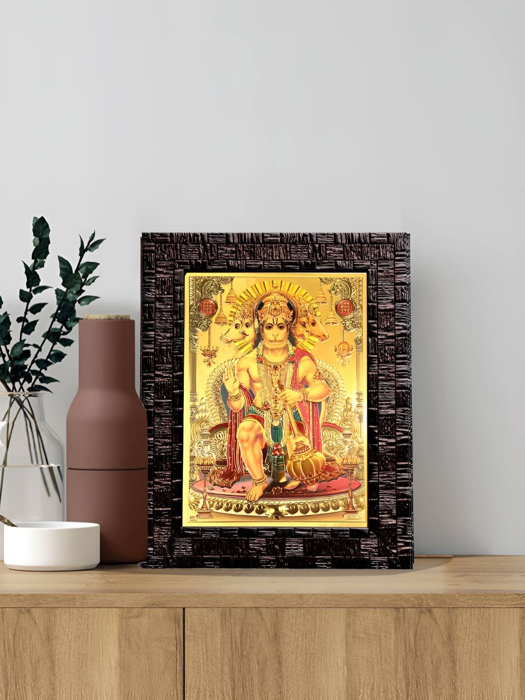 

Hawai Black & 24K Gold Plated Self Designed Wooden Rectangular Wall Photo Frame