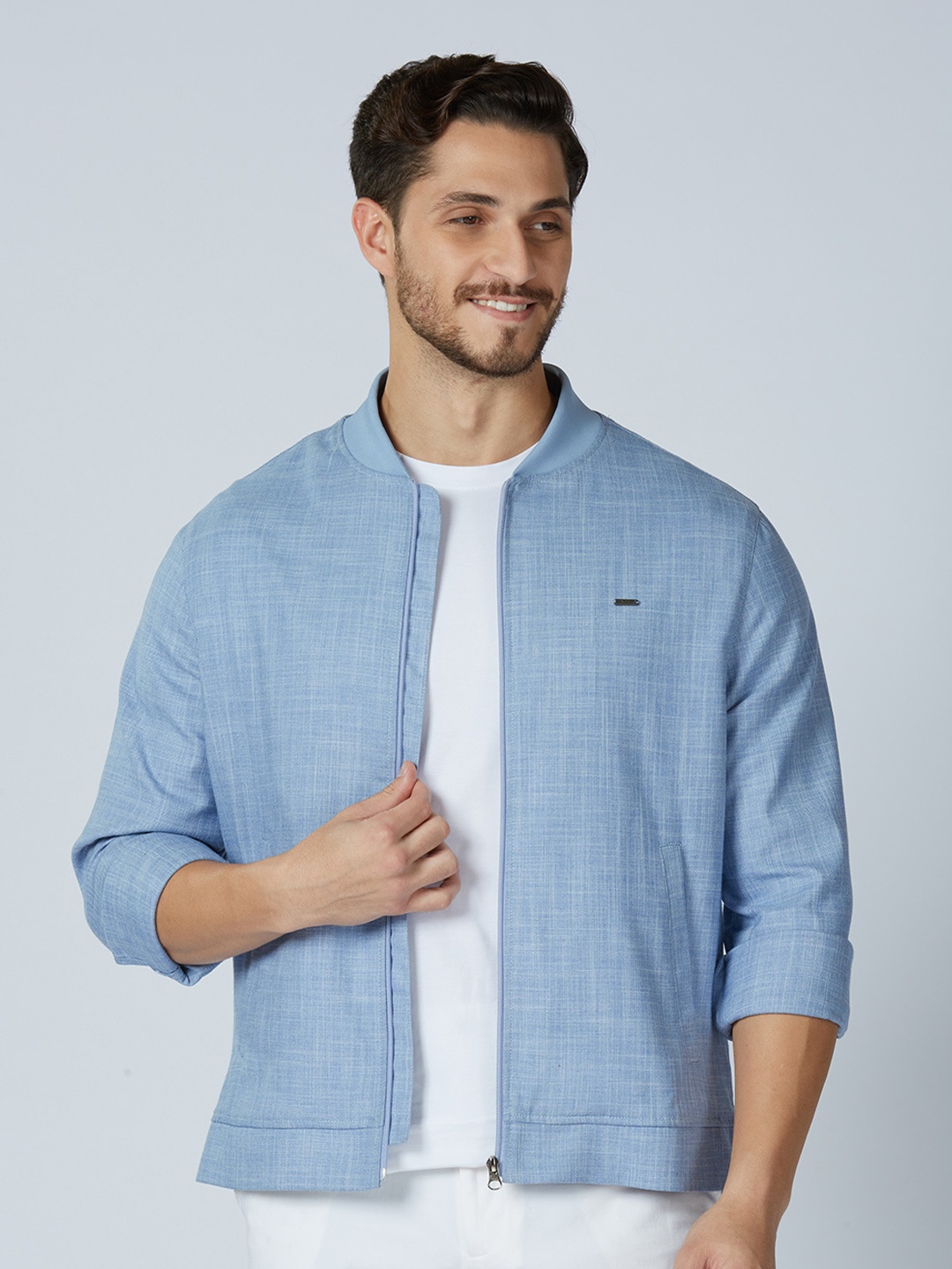 

ONEMILE Stand Collar Bomber Jacket, Blue