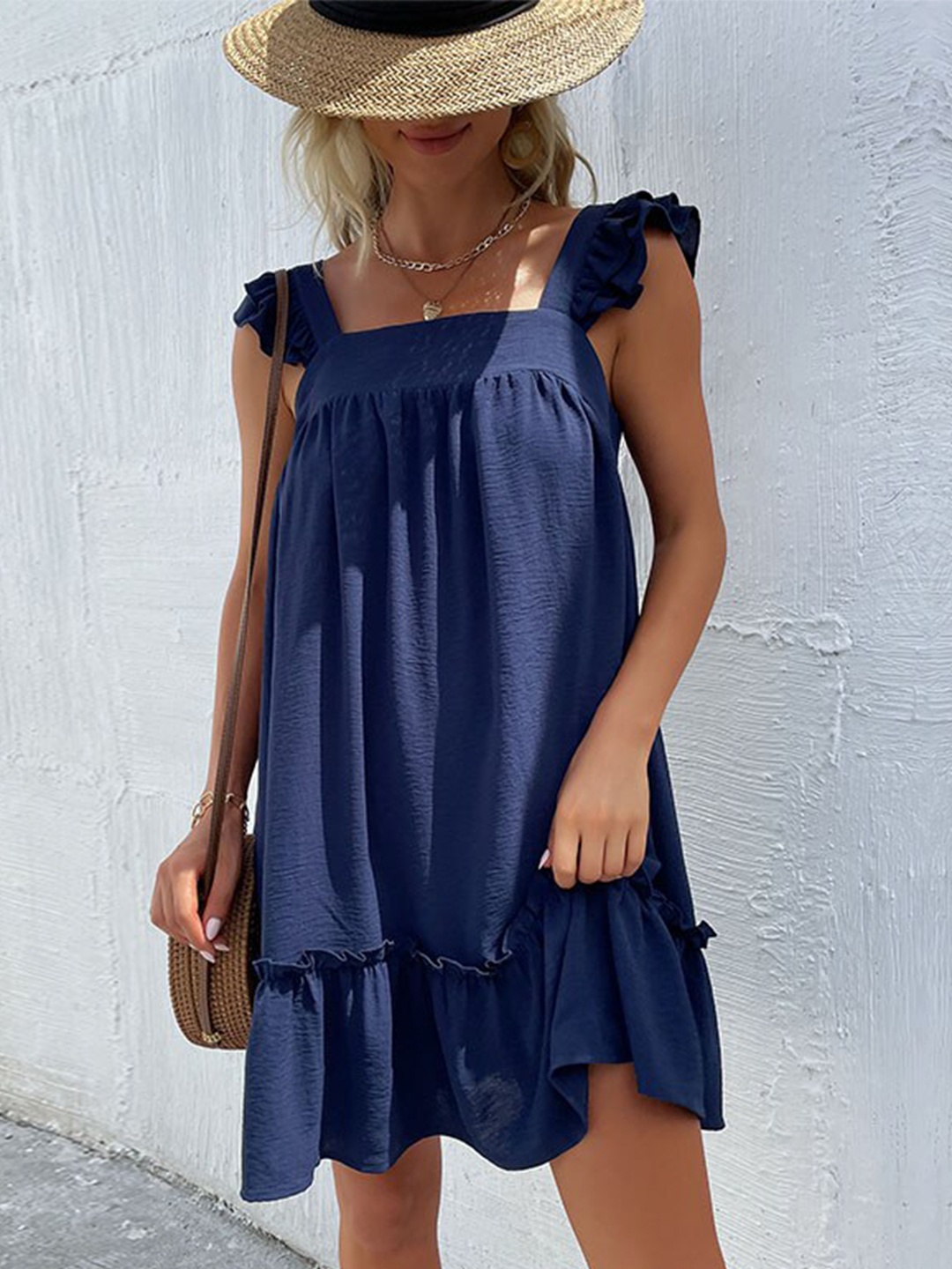 

StyleCast Navy Blue Shoulder Straps A-Line Dress