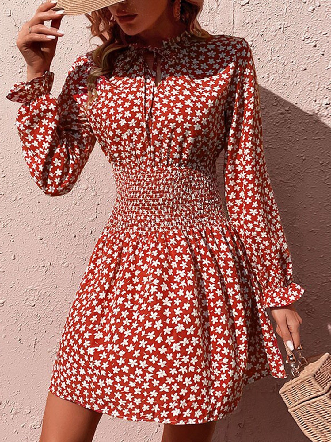 

StyleCast Floral Printed Fit & Flare Dress, Red