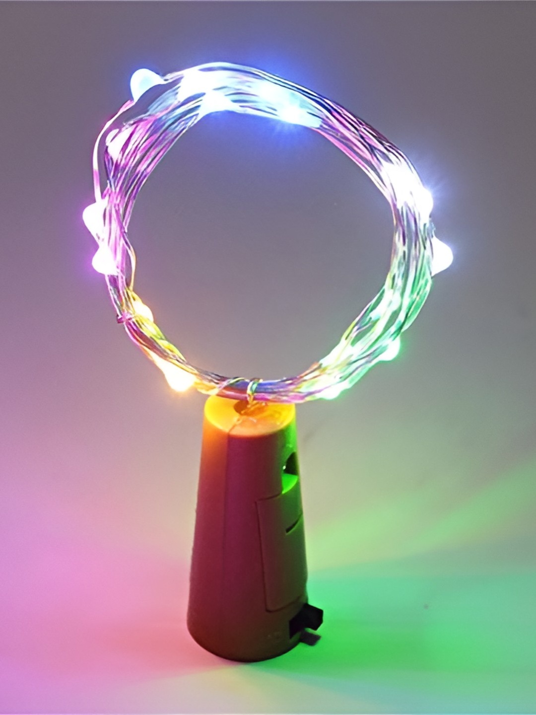 

SKYFLY White 2 Pieces Rice Shape Bulb Cork String Lights