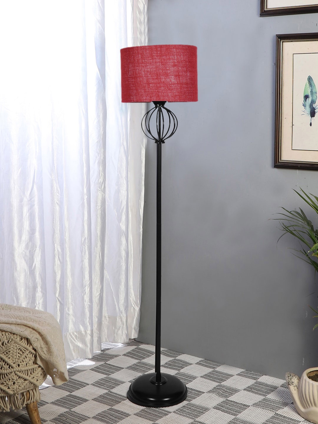 

Devansh Maroon-Coloured & Black Textured Floor Lamps