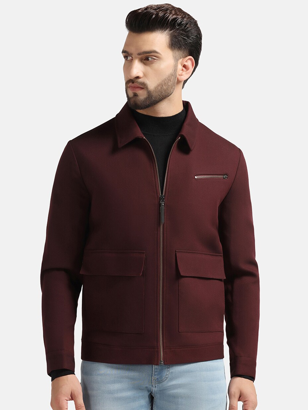 

Blackberrys Spread Collar Lightweight Tailored Jacket, Maroon
