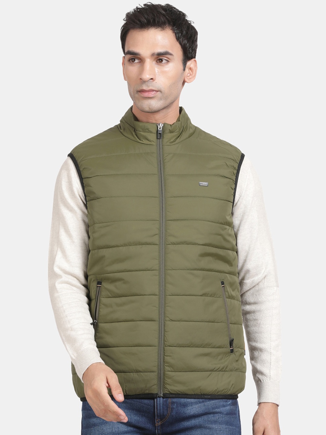 

t-base Mock Collar Insulator Padded Jacket, Green