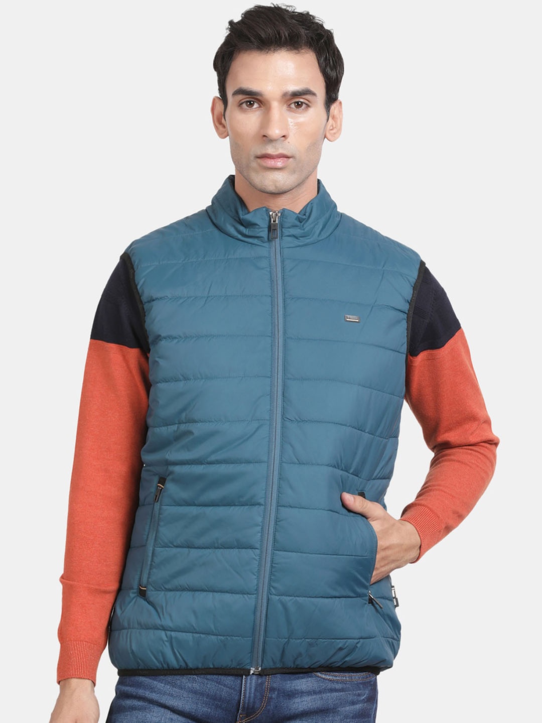 

t-base Mock Collar Insulator Padded Jacket, Teal