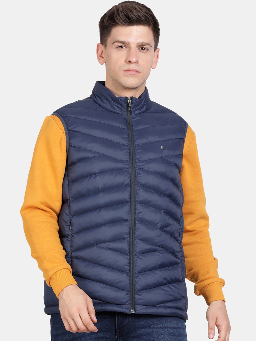 

t-base Mock Collar Insulator Puffer Jacket, Blue