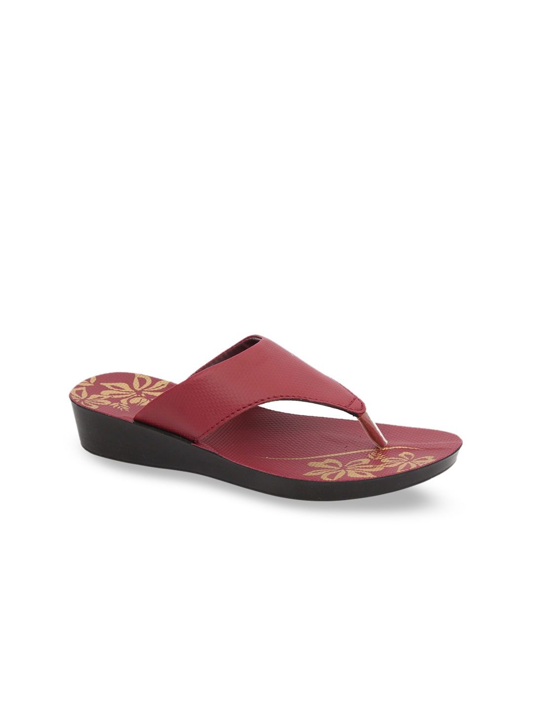 

Inblu Lightweight & Anti Skid Open Toe Flats, Maroon