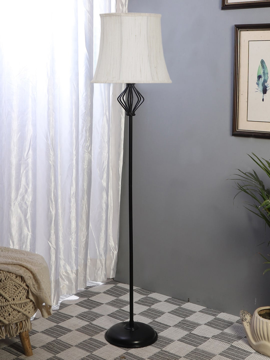 

Devansh Off White Cotton Floor Lamp
