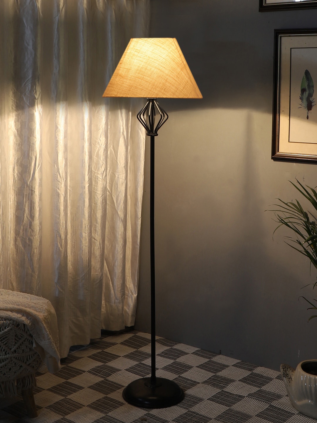 

Devansh White & Black Conical Floor Lamps