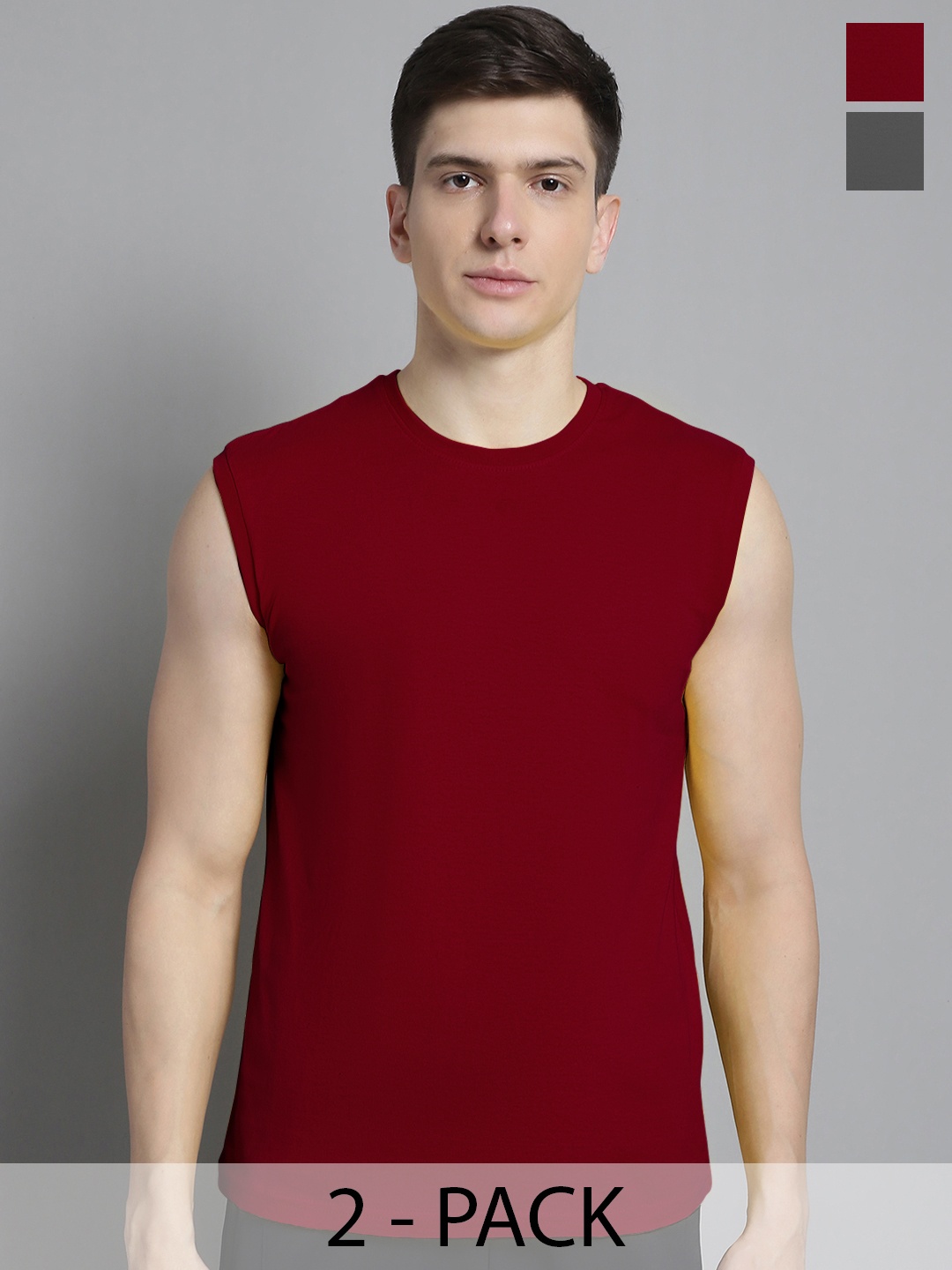 

FBAR Men Maroon & Grey 2 T-shirt