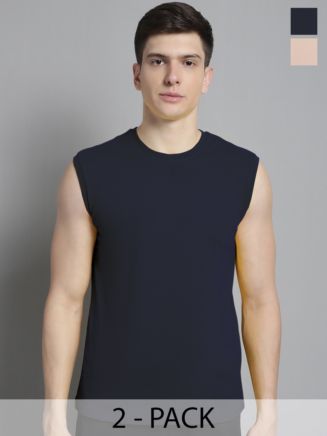 

FBAR Men Navy Blue & Coral 2 T-shirt