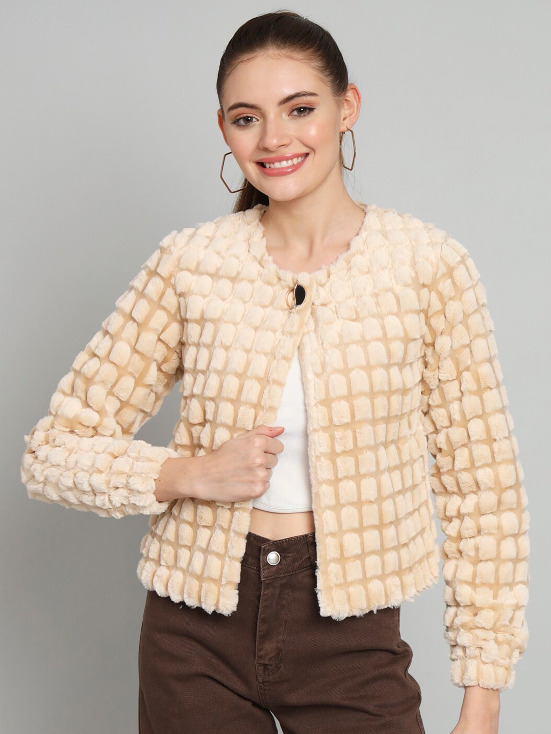 

Chemistry Woollen Tailored Jacket, Cream