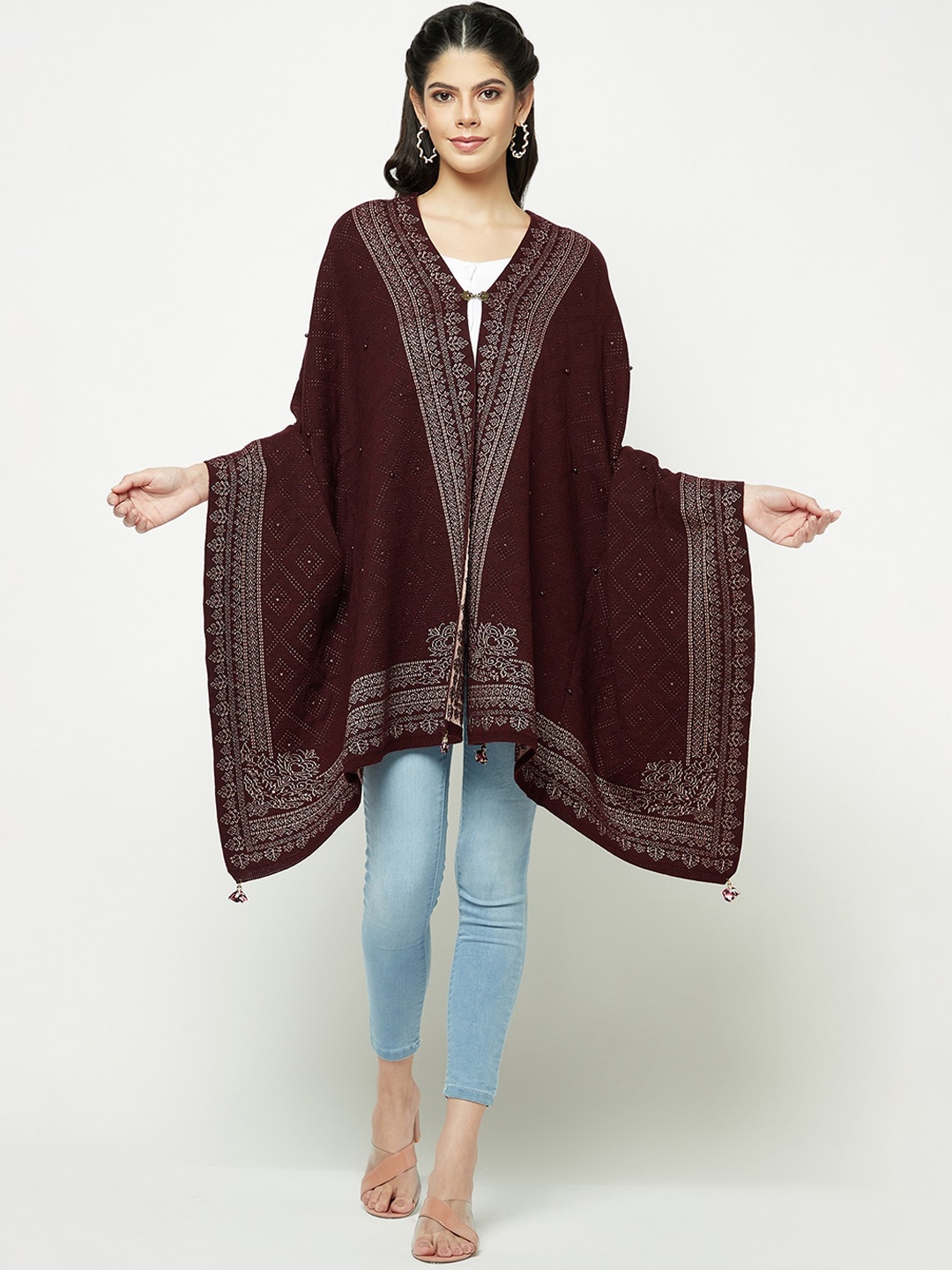 

Knitstudio Self Design Shawl, Maroon