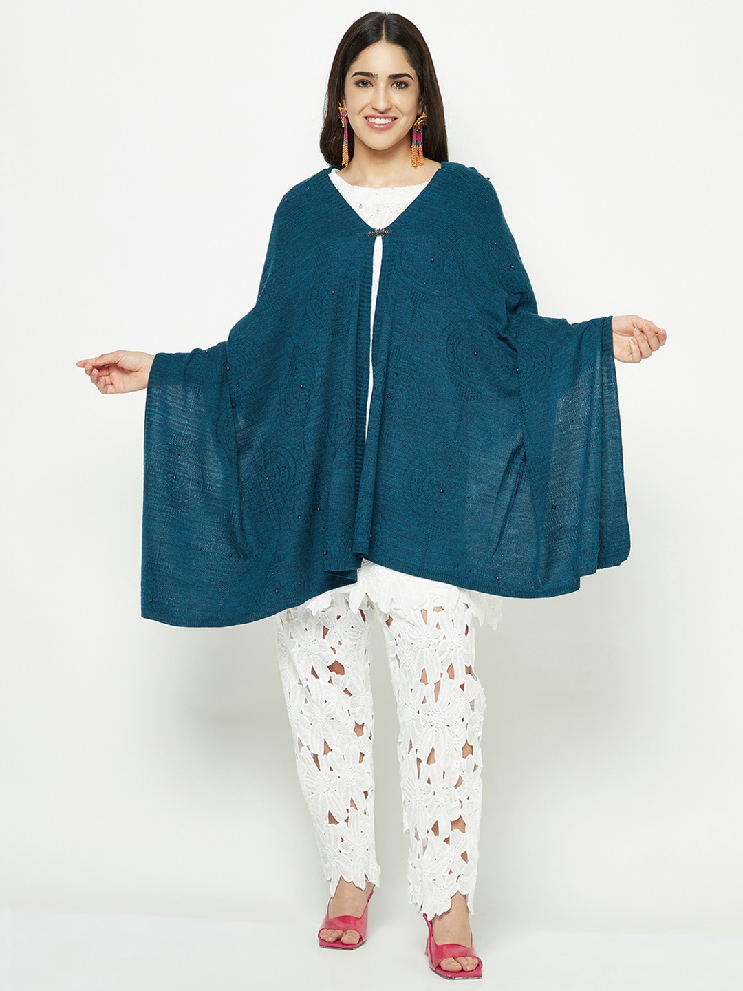 

Knitstudio Self Design Knitted Shawl, Teal