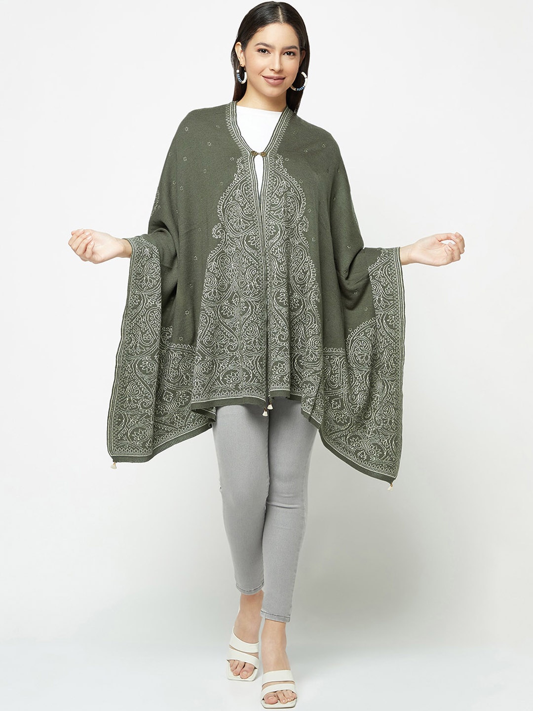 

Knitstudio Botanical Knitted Shawl, Green