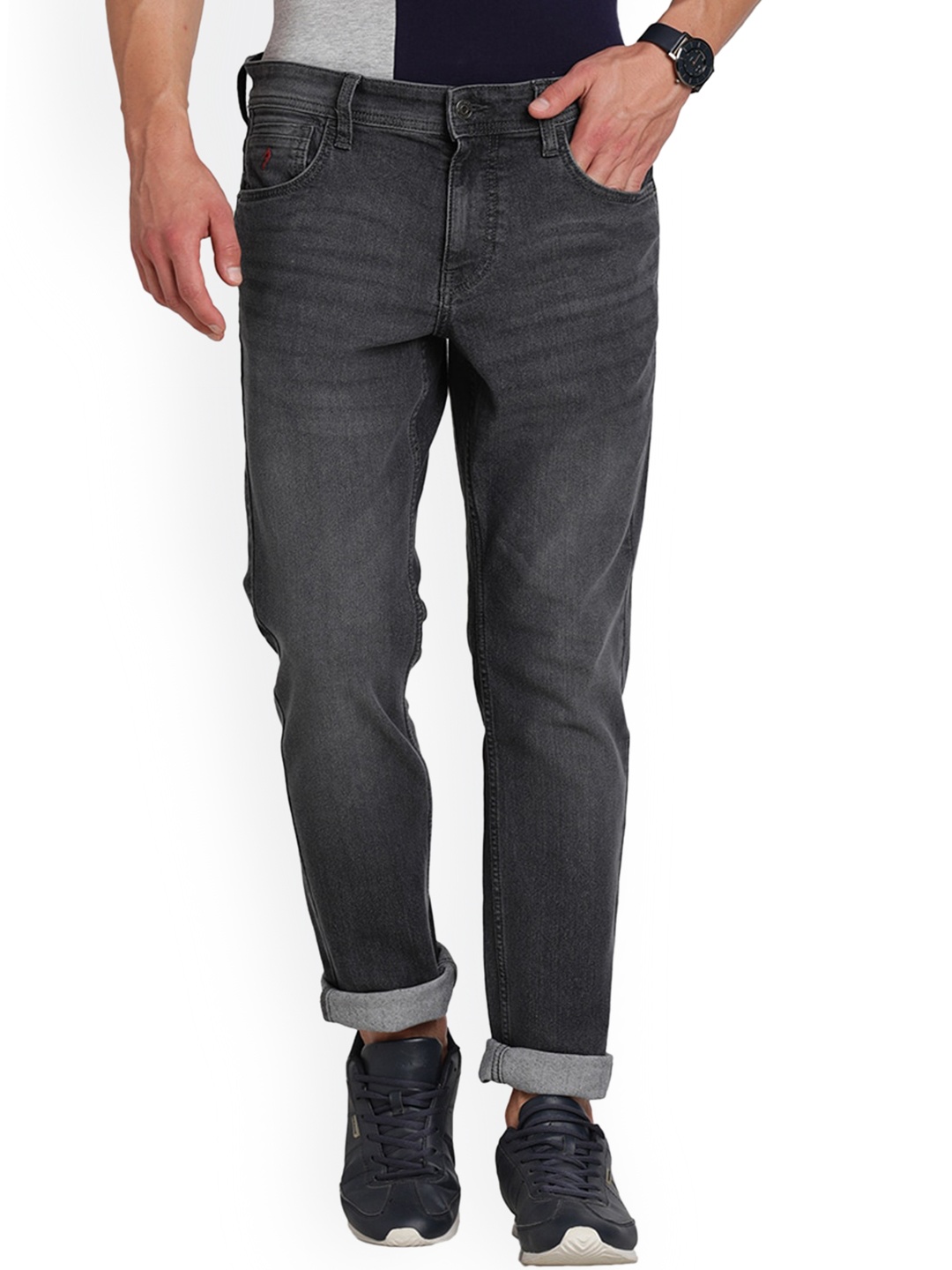 

Indian Terrain Men Light Fade Brooklyn Stretchable Jeans, Grey
