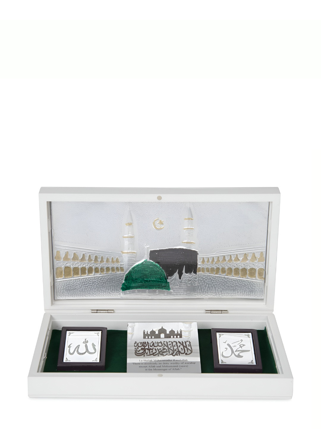

INTERNATIONAL GIFT Silver-Plated Allah God Idol Gift Set