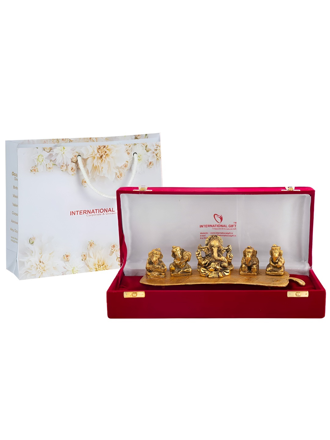 

INTERNATIONAL GIFT Gold Toned Religious Brass Showpiece