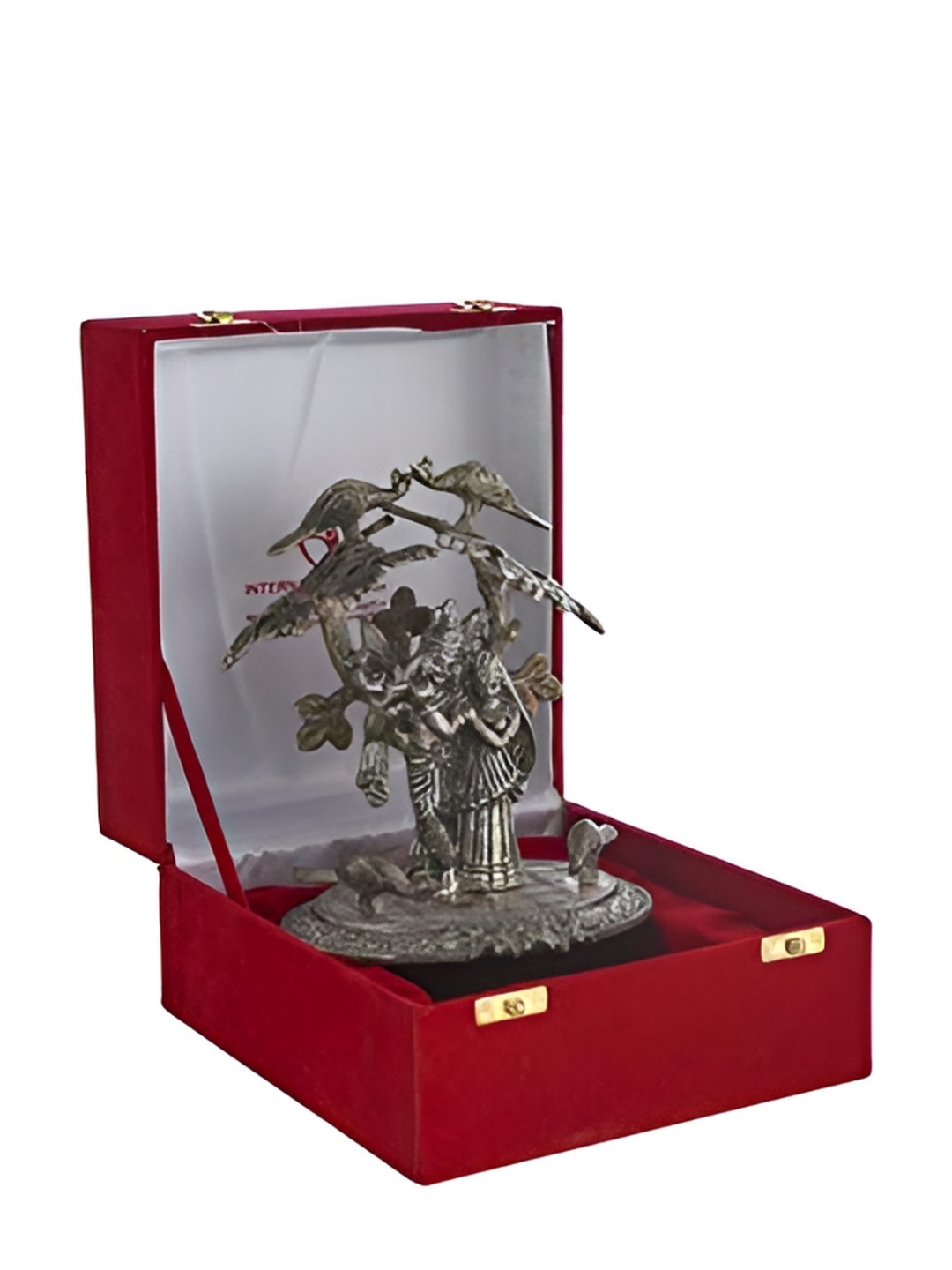 

INTERNATIONAL GIFT Silver Plated Radha Krishna Tree Home Gift Set