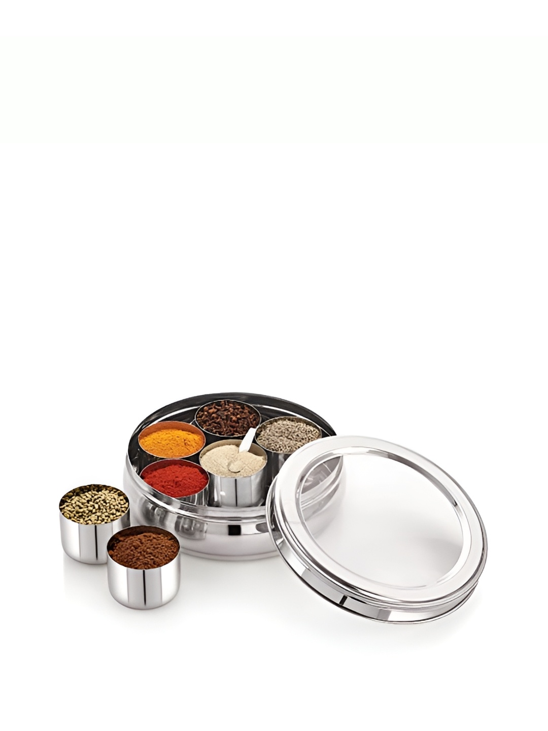 

ATROCK Silver-Toned Stainless Steel Dishwasher Safe Spice Box
