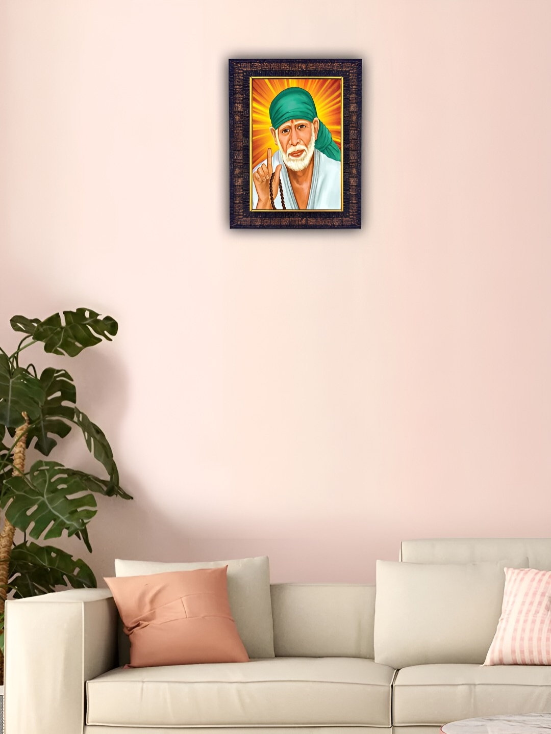 

Hawai Black & Orange Saibaba Wooden Wall Photo Frame