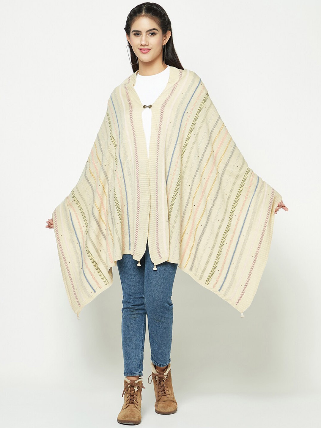 

Knitstudio Self-Design Knitted Shawl, Beige