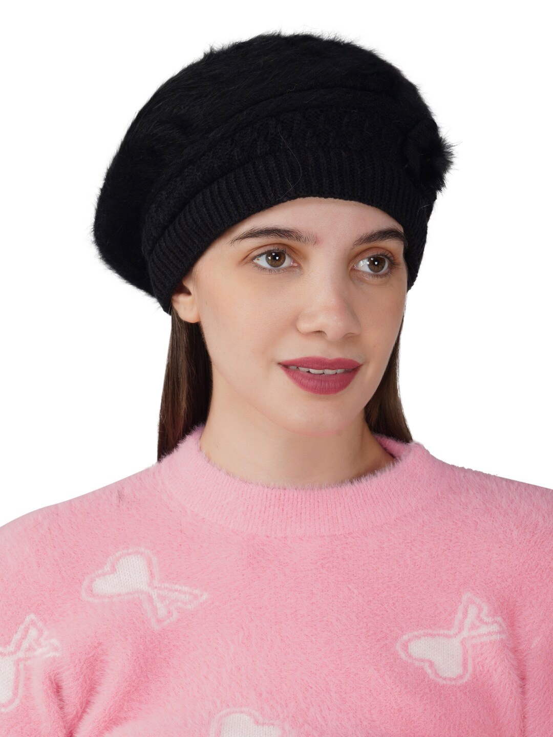 

iSWEVEN Unisex Woollen Beanie, Black