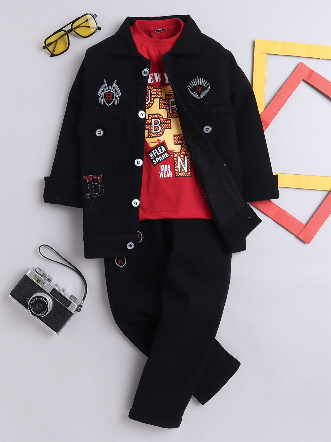 

FOURFOLDS Boys Red T-shirt
