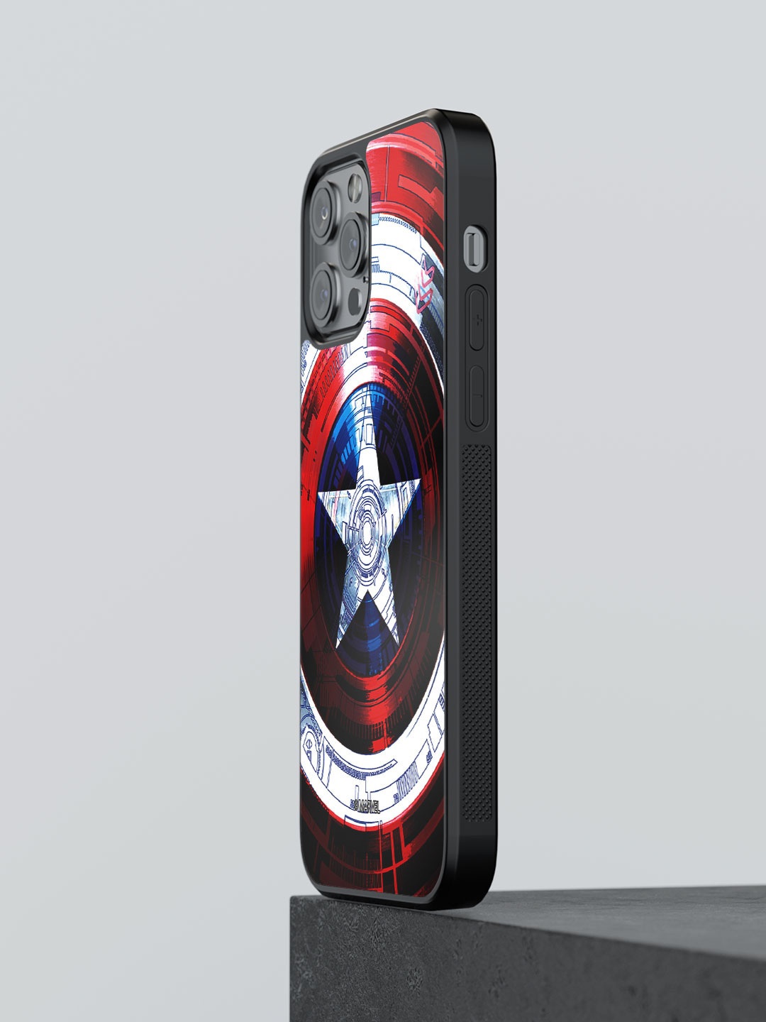 

macmerise Captains Shield Decoded Printed iPhone 12 Pro Phone Bumper Case Cover, Black