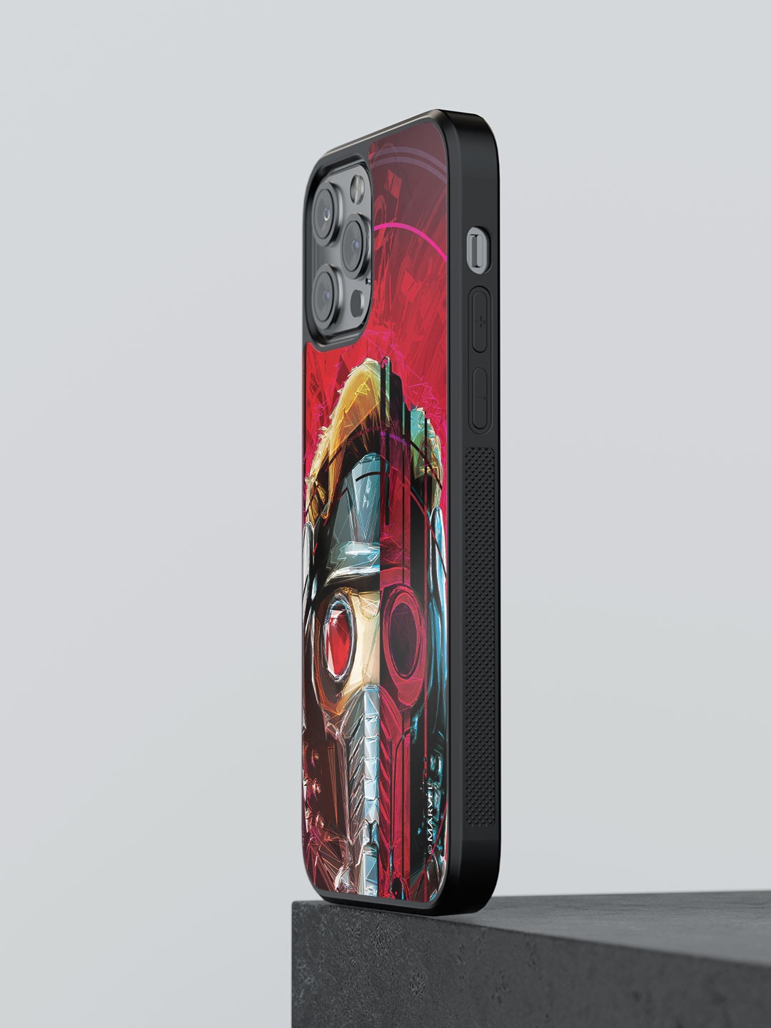 

macmerise Grunge Suit StarLord Printed iPhone 12 Pro Phone Bumper Case Cover, Red