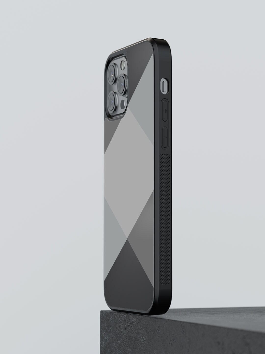 

macmerise Geometric Printed iPhone 12 Pro Phone Bumper Case Cover, Grey