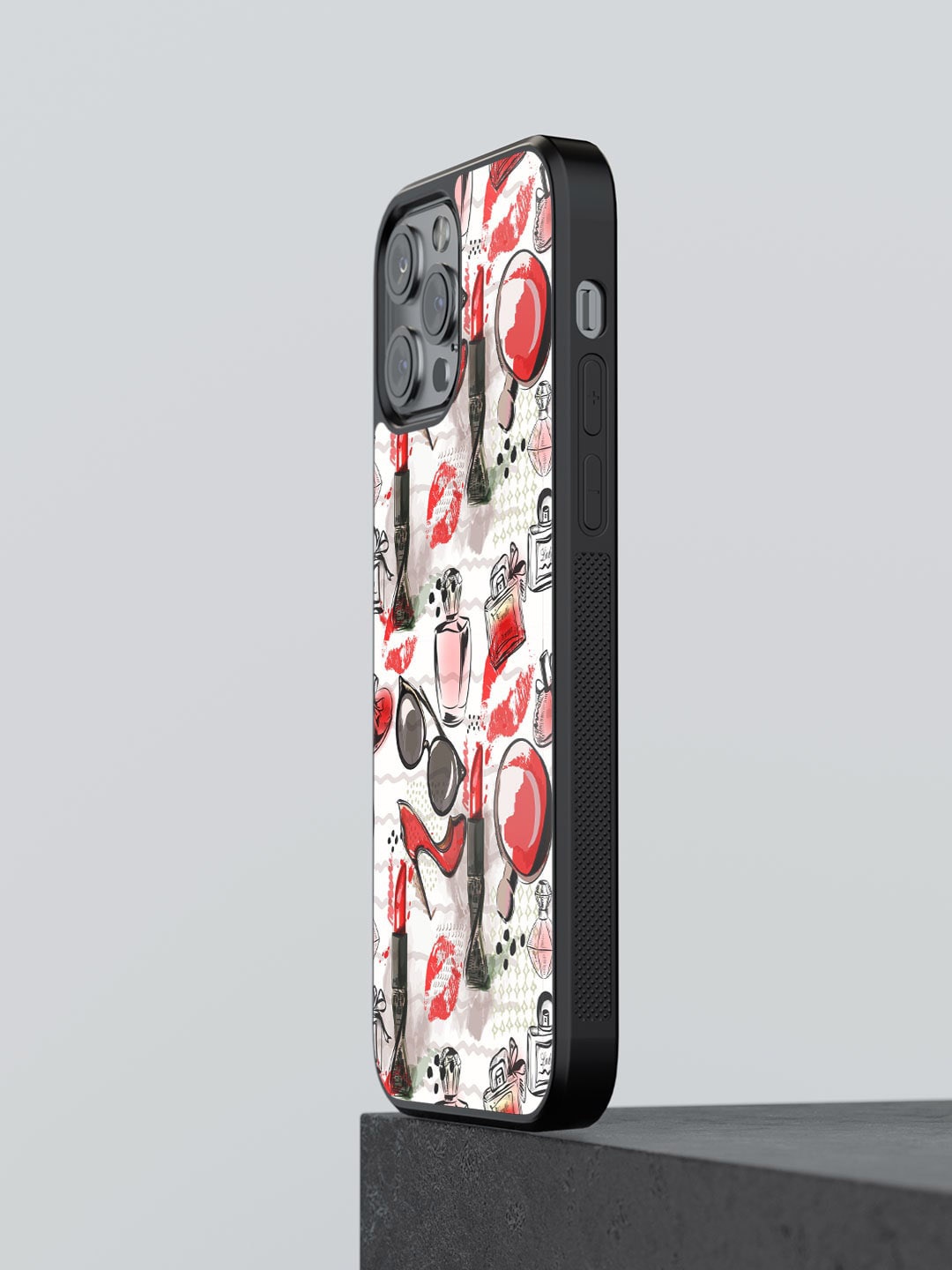 

macmerise Fashionista Essentials Printed iPhone 12 Pro Phone Bumper Case Cover, White