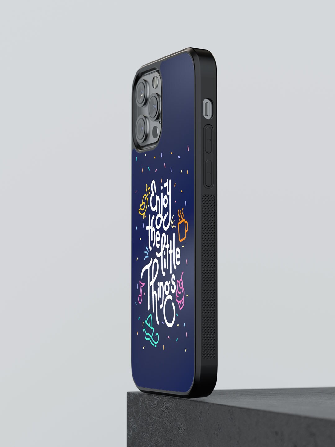 

macmerise Enjoy The Little Things Printed iPhone 12 Pro Phone Bumper Case Cover, Blue