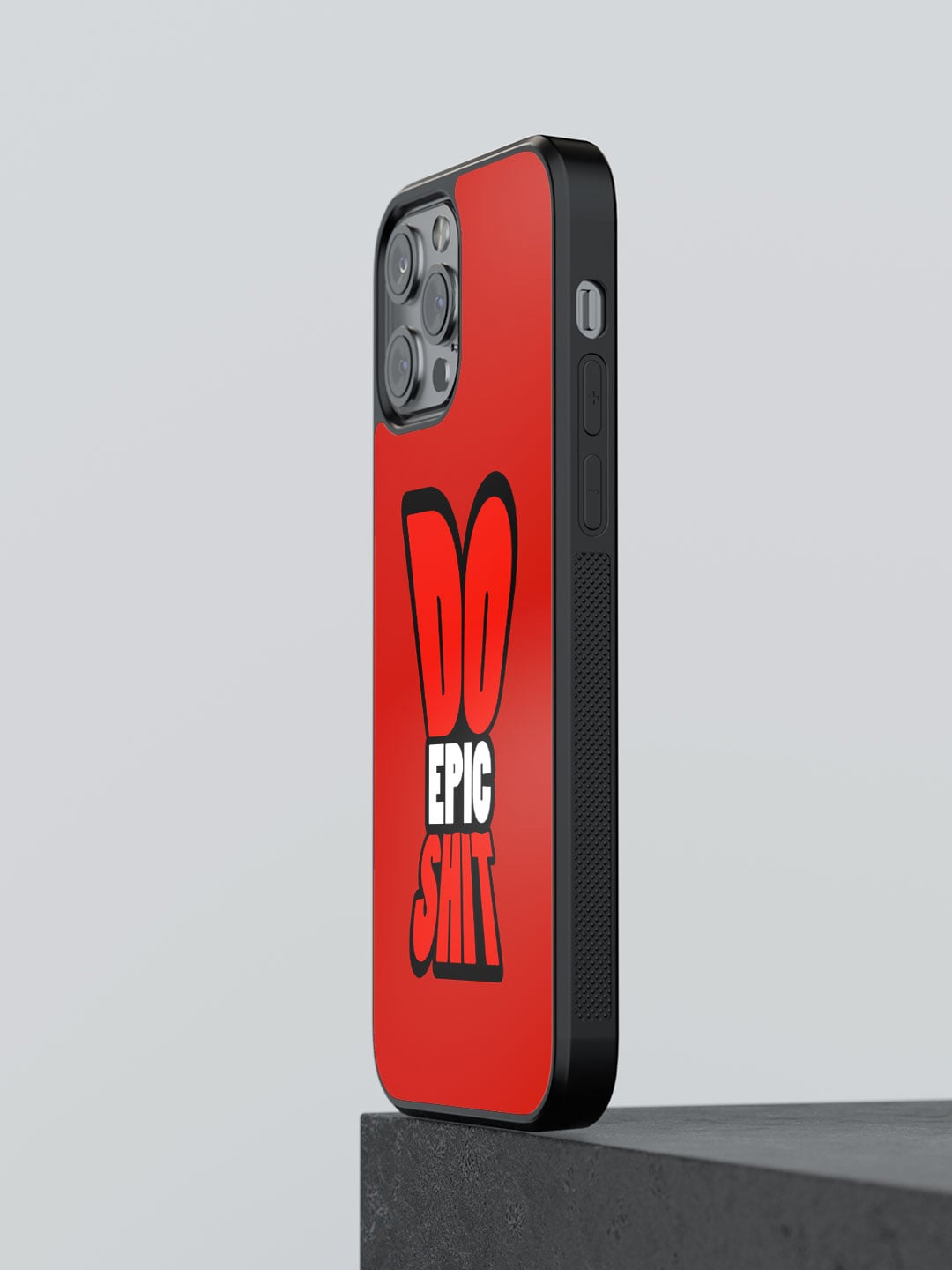 

macmerise Do Epic Shit Printed iPhone 12 Pro Phone Bumper Case Cover, Red