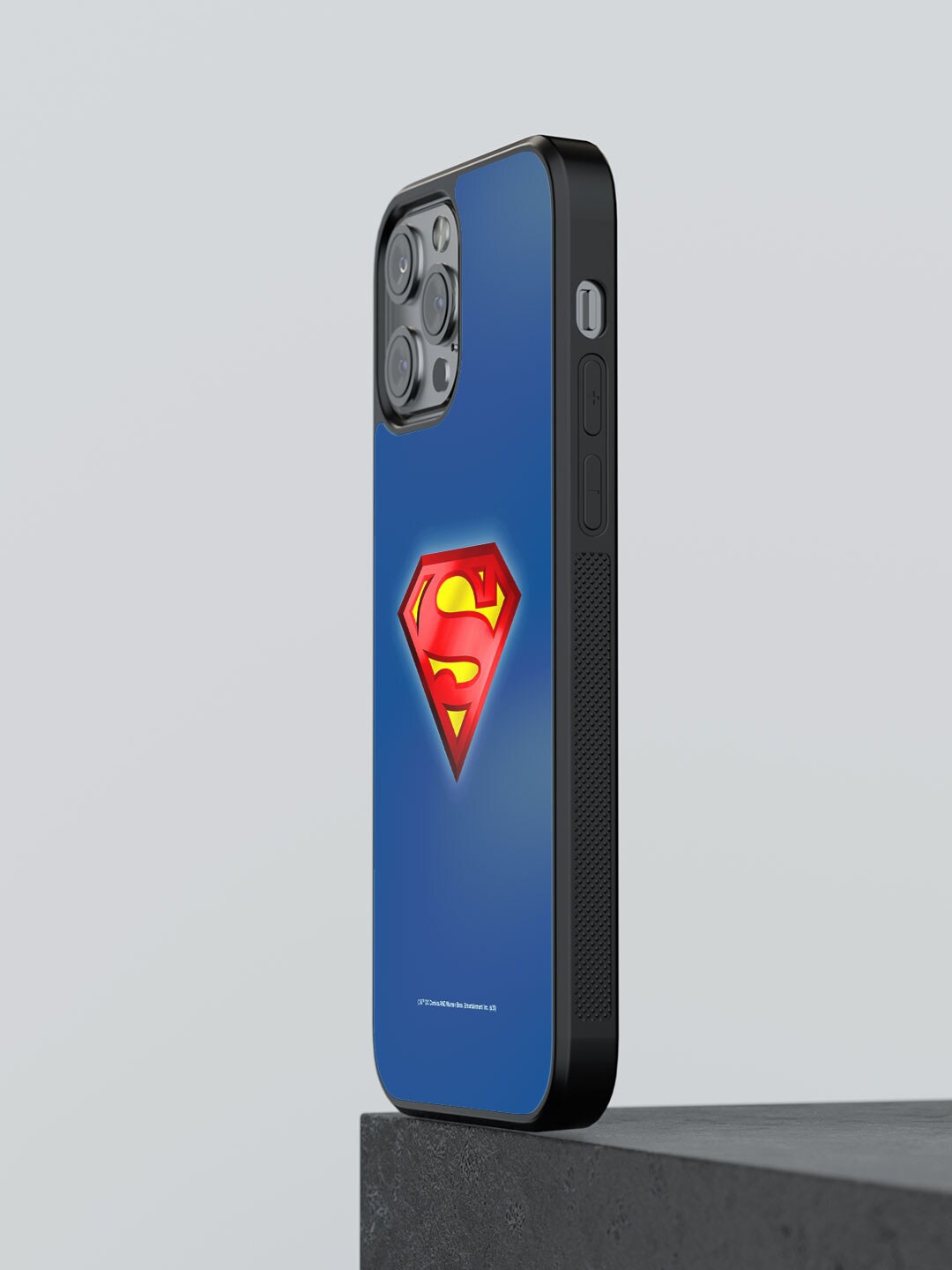 

macmerise Logo Superman Printed iPhone 12 Pro Phone Bumper Case Cover, Blue