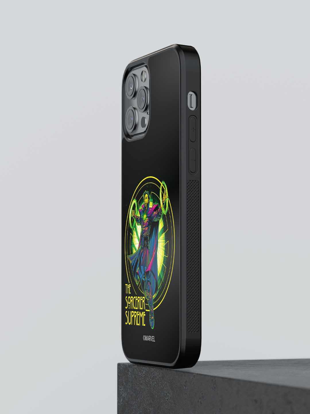 

macmerise Sorcerer Supreme Printed iPhone 12 Pro Phone Bumper Case Cover, Black