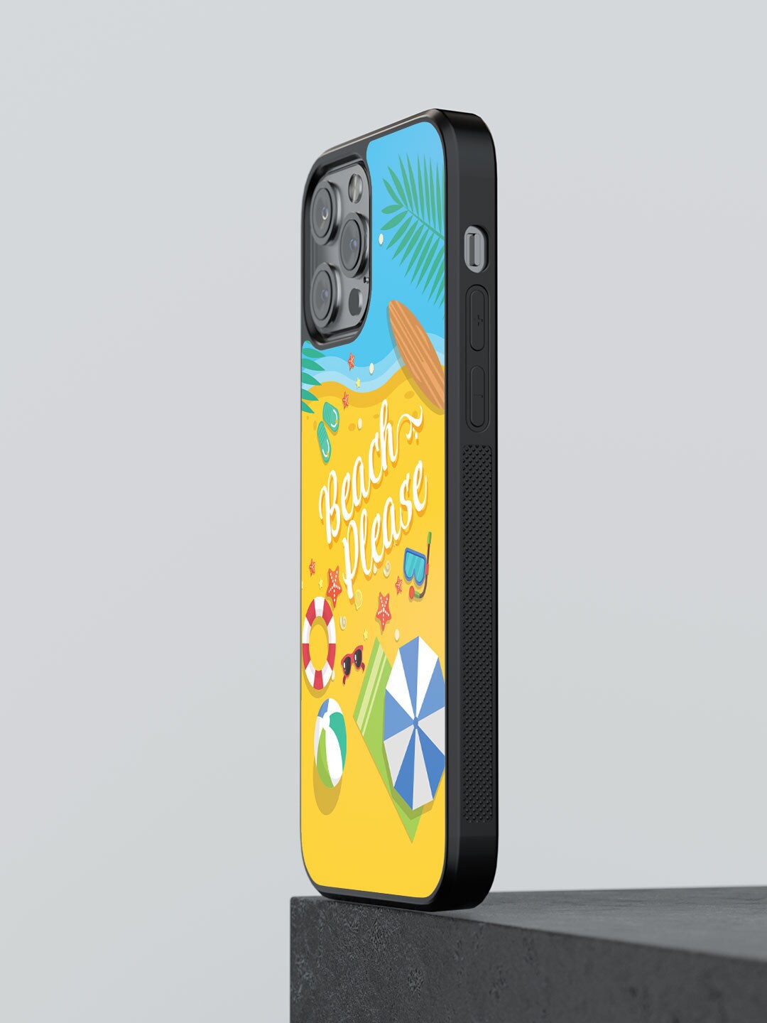 

macmerise Beach Please Printed iPhone 12 Pro Phone Bumper Case Cover, Yellow