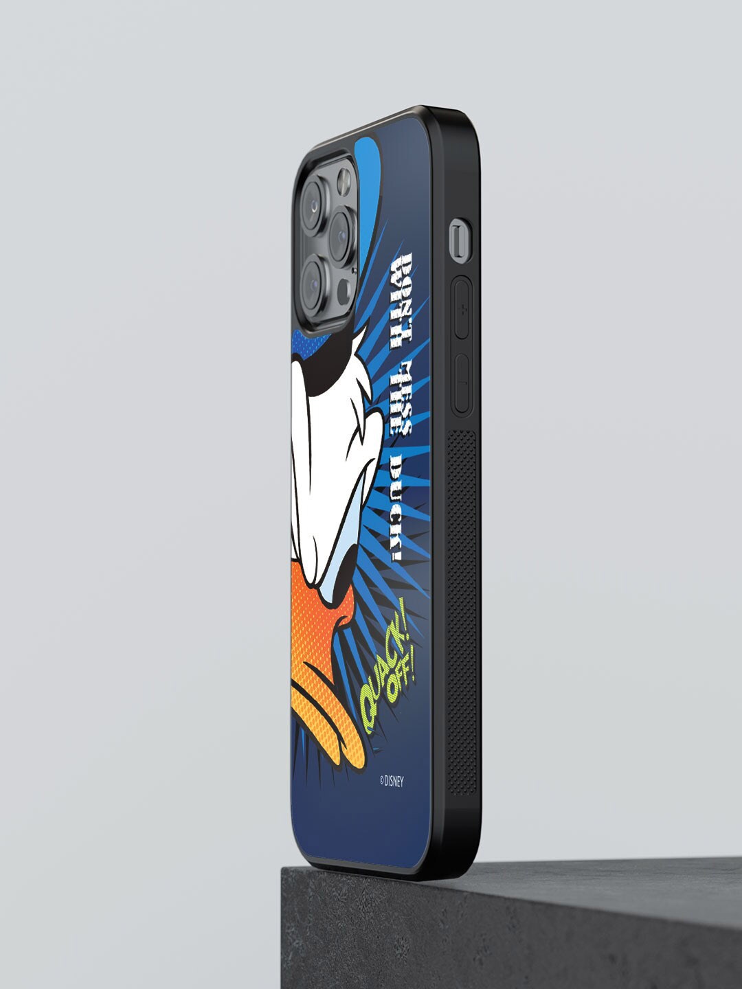 

macmerise Quack Off Printed iPhone 12 Pro Phone Bumper Case Cover, Blue