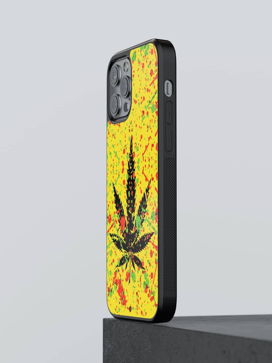 

macmerise Rasta Splash Printed iPhone 12 Pro Phone Bumper Case Cover, Yellow